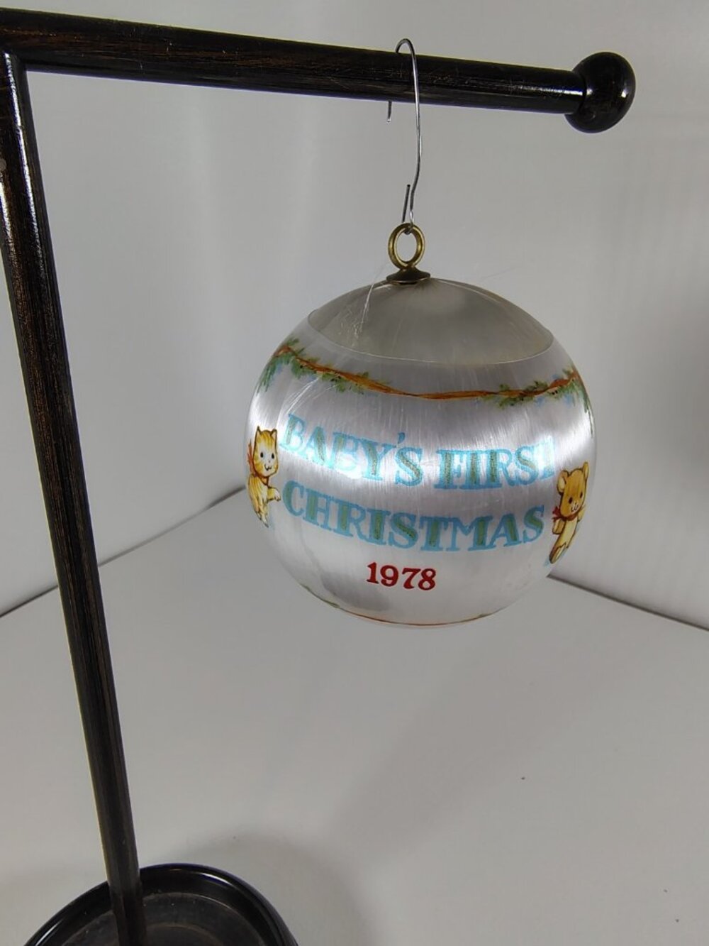 Hallmark 1978 Baby’s First Christmas Satin Ball Ornament Vintage Collectible